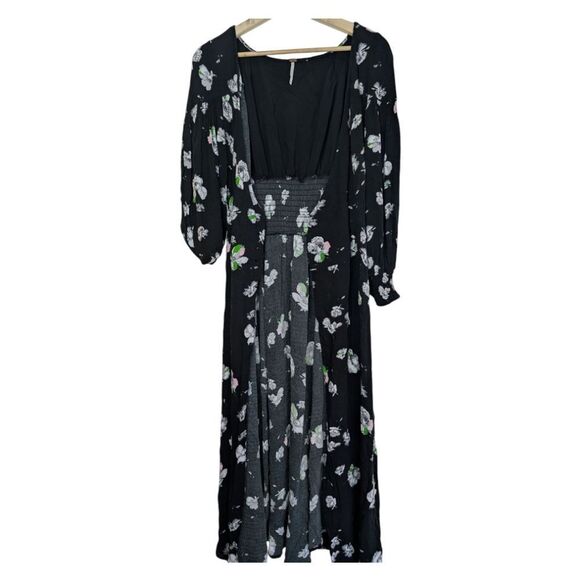 Free People So Sweetly Floral Midi Dress Size S Long Sleeves - Picture 14 of 16